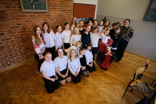 Spotkanie opłatkowe w klasie.