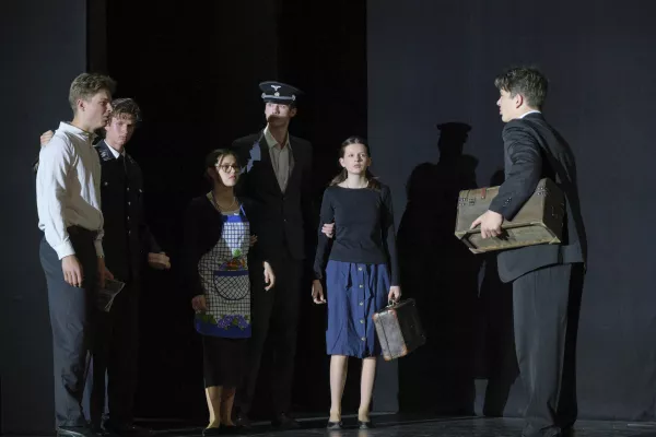 Przedstawienie "Łódź - miasto kluczowe dla III Rzeszy". (fot. Agnieszka Guminiak)