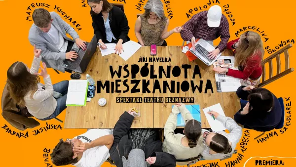 Plakat spektaklu "Wspólnota mieszkaniowa".