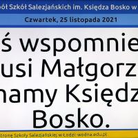 Wspomnienie Matusi Małgorzaty - mamy ks. Bosko - 2021