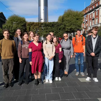 Uczestnicy projektu Erasmus Plus w Irlandii. 