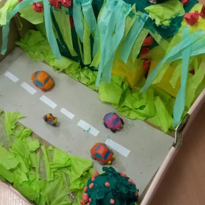 Praca plastyczna uczennic kl.3c