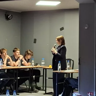 Powitanie Drużyny SLO przez Panią Marszałek.
