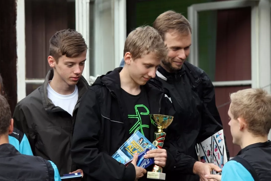 Dekoracja zwycięzców.