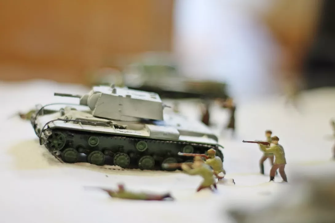 Bitwa pod Stalingradem - makieta (koło biblioteczne).