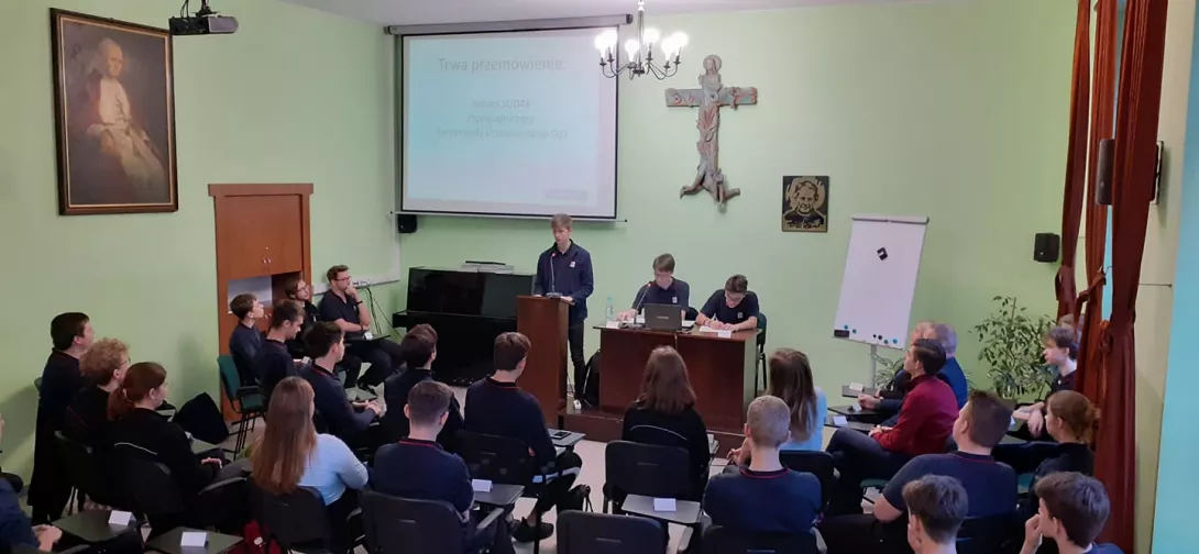 Pierwsze obrady II kadencji Salezjańskiego Sejmu Szkolnego (SSS) 2019/2020.