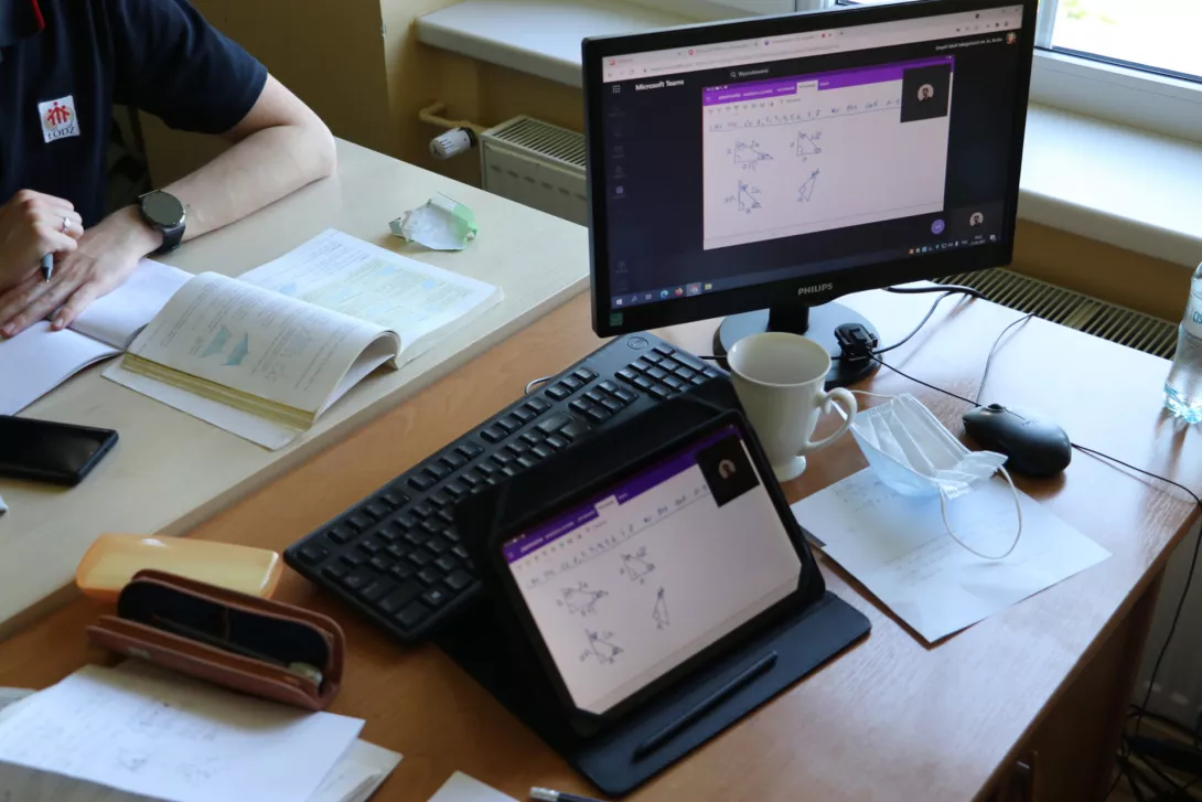 Powrót do szkoły - lekcja matematyki.