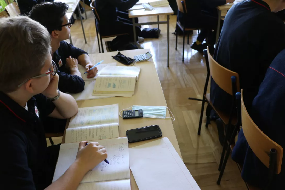 Powrót do szkoły - lekcja matematyki.