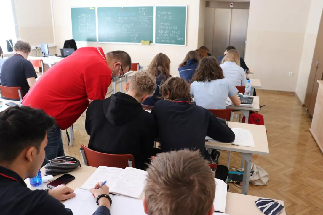 Powrót do szkoły - lekcja matematyki.