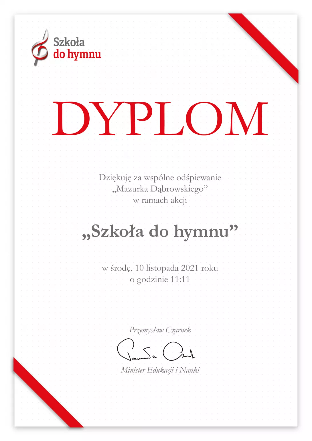 Szkoła do hymnu
