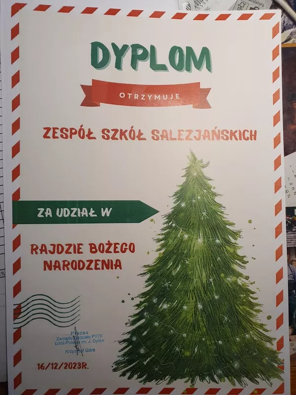 dyplom uczestnictwa