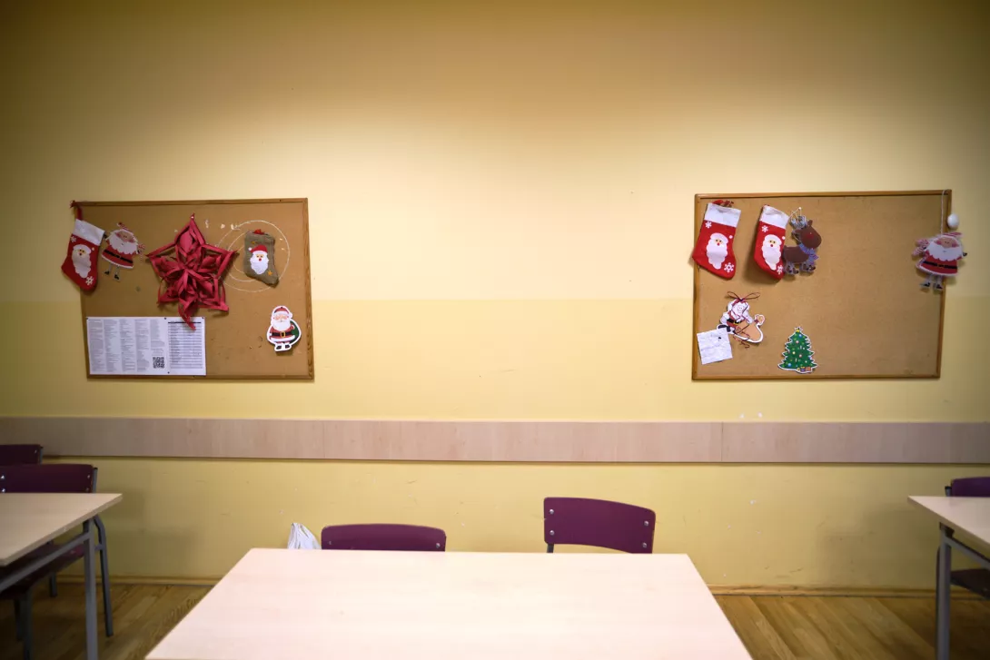 Dekoracje bożonarodzeniowe w sali 311.