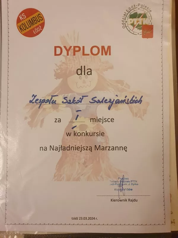 dyplom zwycięzcy
