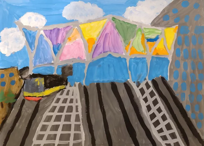 Martyna Fałek, wyróżnienie w konkursie plastycznym pt. Moja droga do szkoły w kategorii klas 5-8 SP