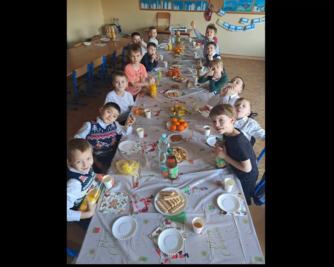 Spotkania wigilijne w klasach. Klasa 1b.