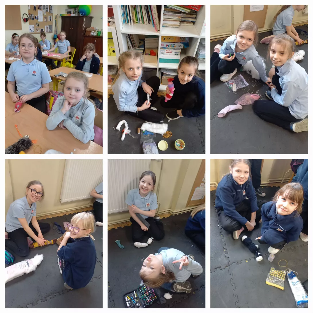uczennice kl.2c prezentują efekty swojej pracy
