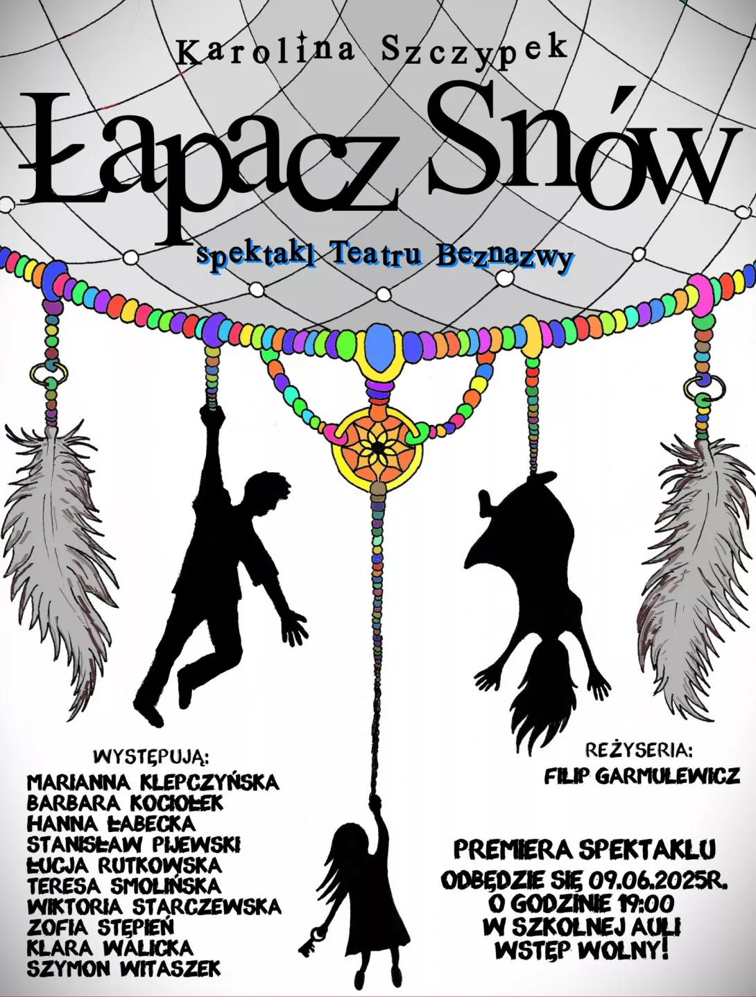 Plakat spektaklu "Łapacz snów".
