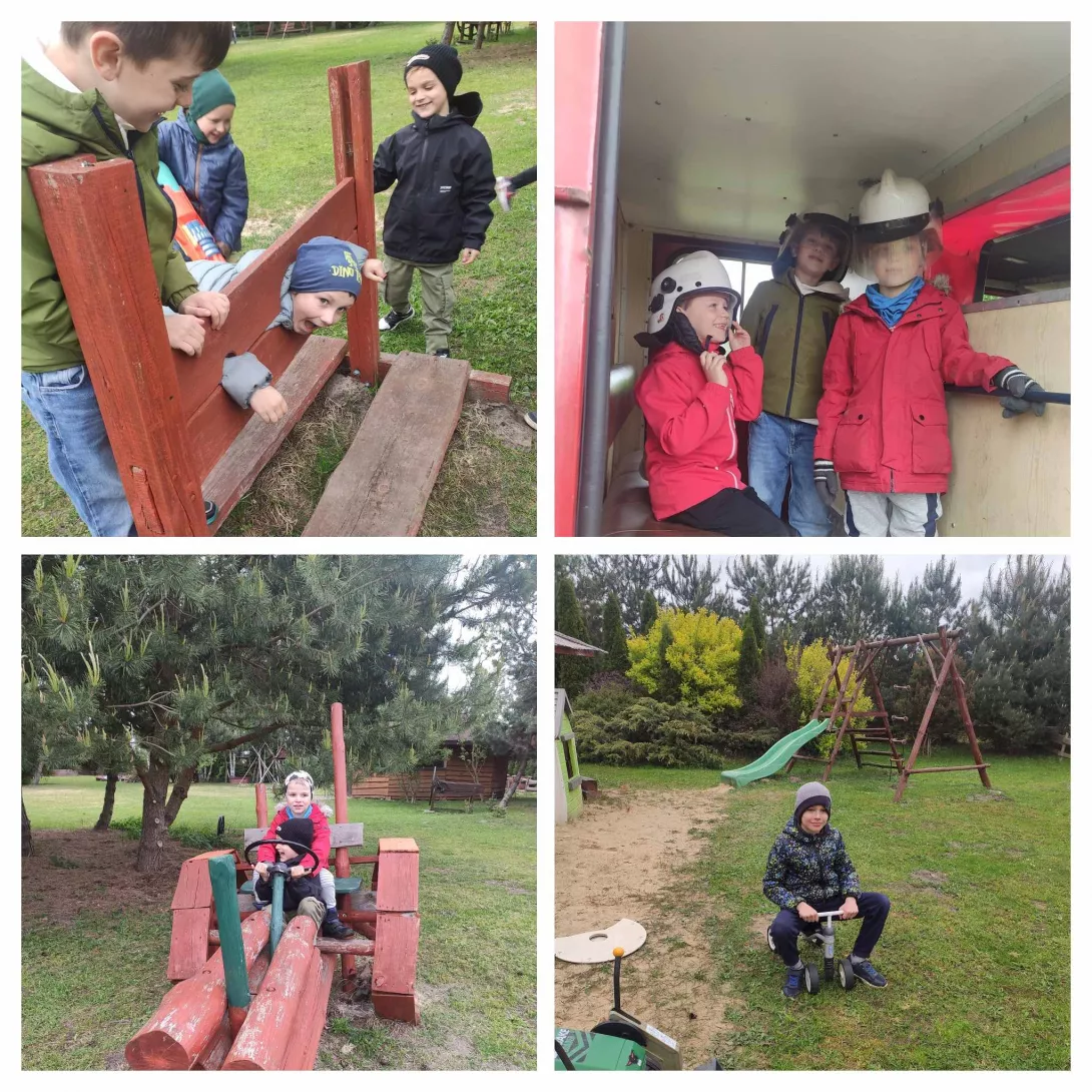 Dzieci z klasy 1b podczas wycieczki do Michałówki