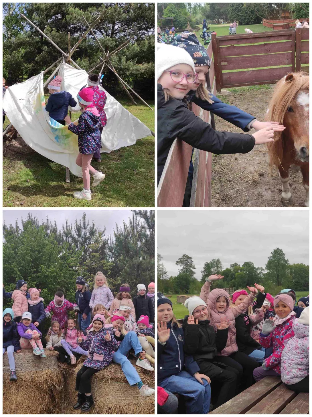 Dzieci z klasy 1a podczas wycieczki do Michałówki