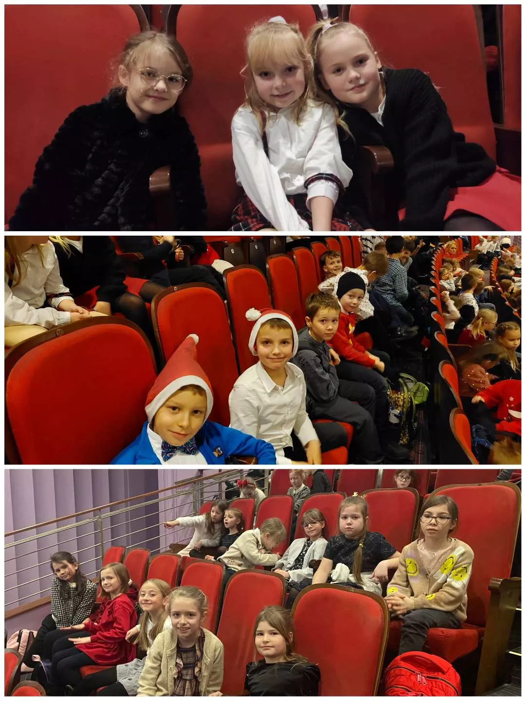 Uczniowie klas drugich SSP na widowni teatru 