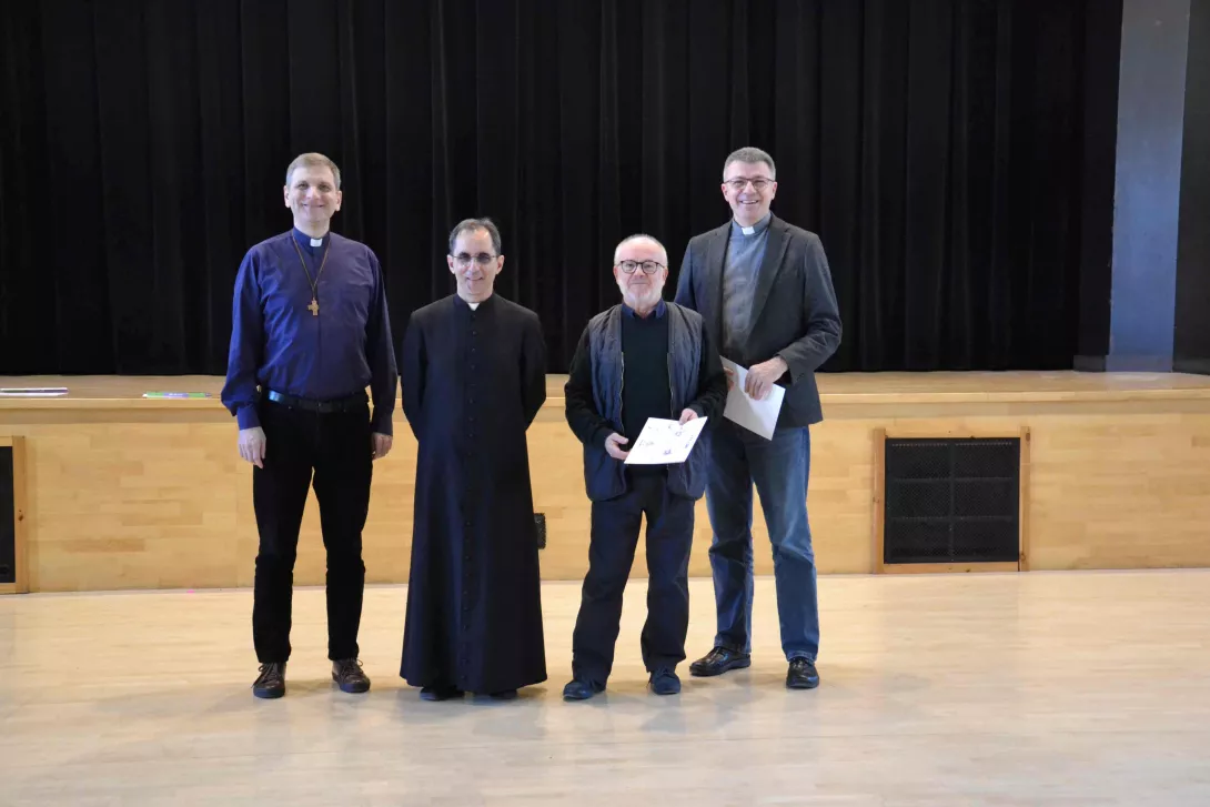 Czterech wspaniałych Salezjanów: Ksiądz Mariusz Skawiński z Sokołowa Podlaskiego, Ksiądz Dyrektor Robert Bednarski, Ksiądz Profesor Tadeusz Lewicki z Rzymu, Ksiądz Doktor Mariusz Lach z KULu.