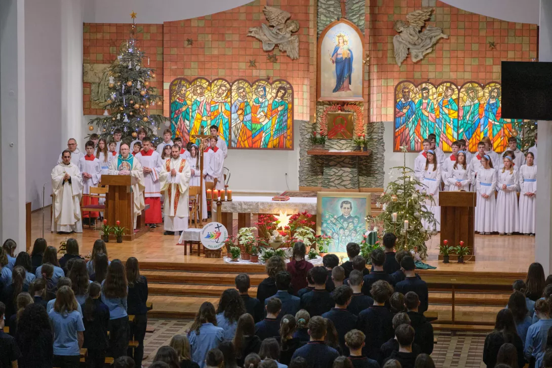 Msza św. w kościele z okazji Dnia Patrona. (fot. Amelia Szymańska)