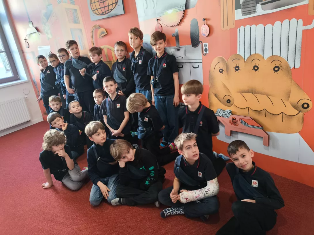 Klasa 3b w czasie zajęć ekologicznych w EkoCentrum. 