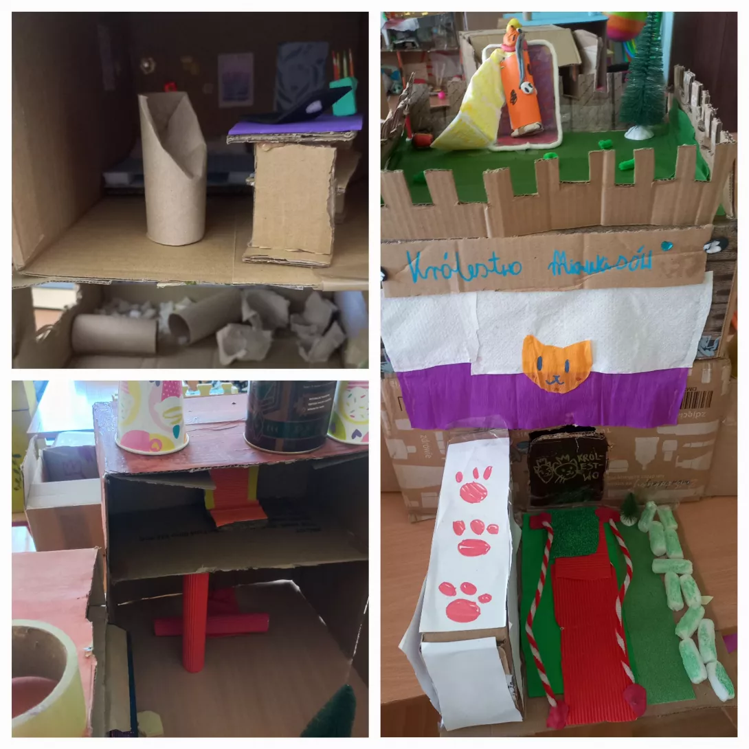 kartonowe budowle zamkowe