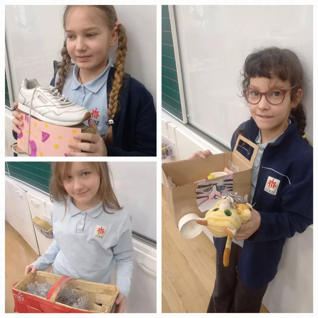 Uczennice klasy 3c prezentują swoje wynalazki