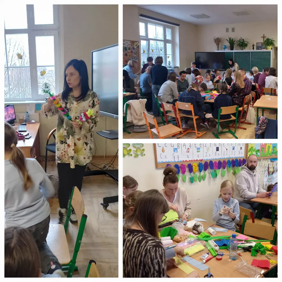 Integracja klasy 3c i wspólne robienie palm wielkanocnych