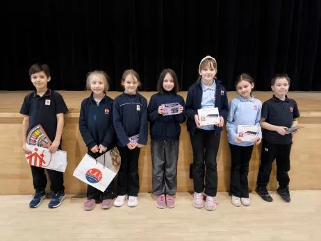 Laureaci konkursu z drugich klas.