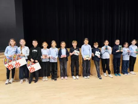 Laureaci konkursu z klas trzecich.