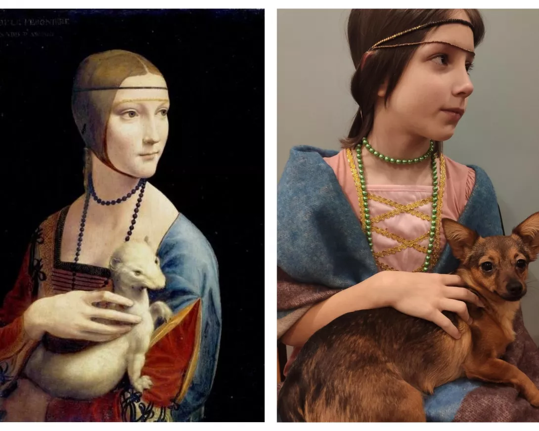 "Dama z gronostajem" Leonardo Da Vinci