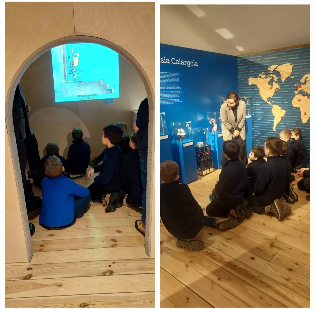 Zwiedzanie wystawy w Muzeum Kinematografii.