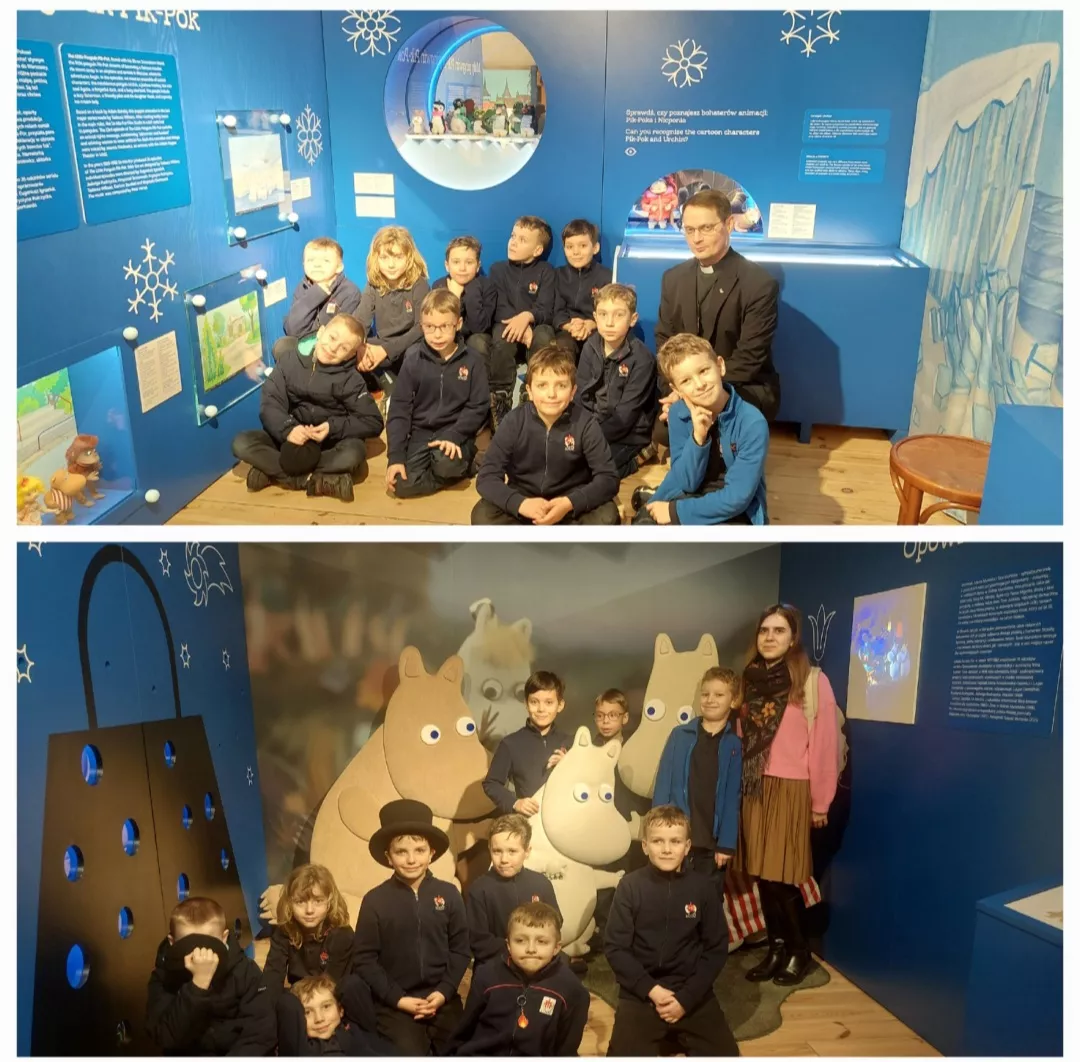 Zwiedzanie wystawy w Muzeum Kinematografii.