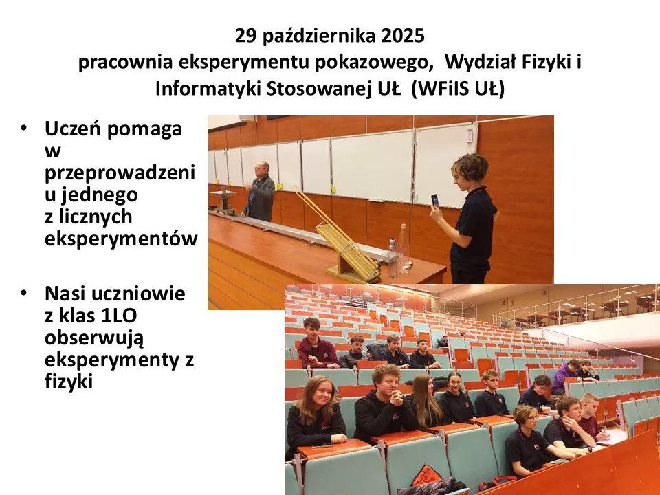 pracownia eksperymentu  pokazowego